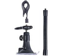 Cullmann Flexx Pack de Support Ventouse + Mini Rotule + Multi pince col de signe Noir