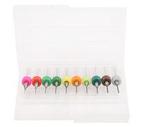 Culnflun 10 pièces Micro embouts hélicoïdaux, Mini embouts à poignée droite en acier au tungstène 0.3-1.2mm pour le perçage de circuits imprimés de sculpture CNC