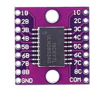 Culnflun 2 pièces ULN2803A Module de réseaux de transistors Darlington, Module de Transistor Darlington avec Sortie 8 canaux 50 V 500 mA pour Interface I2C et intégration de