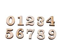 Culnflun 200 PCS Lettres en bois et numéros, petites lettres en bois inachevées et numéros en bois de police décorative Lettres d'alphabet pour l'artisanat, le scrapbooking et la d (Number)