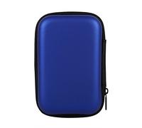 Culnflun 5 Couleurs Mini Sac de Rangement, Organisateur de Gadgets, étui Portable pour écouteur U câble de données de données, câble de Voyage Double Couches, Tout dans Un Sac de r (Bleu foncé)