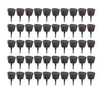 Culnflun 50Pcs Fertilizer Baskets, 1.6 x 1.1 Inch Plastic Fertilizer Box with Cover Small Planting Baskets for Flower Potted Plants, Succulents and Bonsai