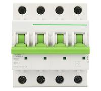 Culnflun AC Miniature Circuit Breaker, 4 Polonais 380V 415V 25 AMP, 6ka Din Rail Mount Breaker avec Voyage magnétique Thermique, Tomc7 63 AC Solar MCB (20a)