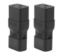 Culnflun Adaptateur C14 À C19, Convertisseur De Prise en PVC Moulé en Une Seule Pièce, Adaptateur d'alimentation pour Onduleur, Prise De Conversion PDU pour Serveurs De Scène
