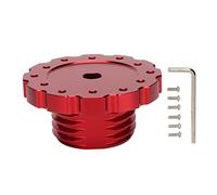 Culnflun Adaptateur de moyeu de volant Multi Pcd Sim Racing, entretoise de roue de course Sim en aluminium avec kit de montage pour configuration de mise à niveau de jeu de course (Red)