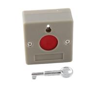 Culnflun Alarme d'urgence Filaire DC 24 V, Bouton-Poussoir de Panique, réinitialisation de la clé pour Les Personnes âgées handicapées, sécurité du Bureau à Domicile, Dispositif d'