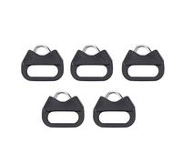 Culnflun Bague Triangle de Crochet de Sangle 5pcs Anneau de Division Alliage de Remplacement pour la caméra bandoulière Courroie Alliage en Plastique Noir 14x12 mm