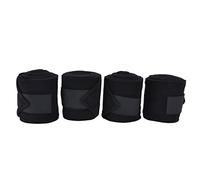 Culnflun Bande de jambe de cheval auto-adhésive, 4 pièces, vêtements respirants, bandage de jambe d'animal pour vaches, chevaux, chiens, chats, polyester de qualité supérieure, 2,5 (Noire)