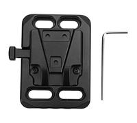 Culnflun Base de Carte de Batterie à Montage en V entièrement en métal, Adaptateur de Plaque de Batterie à Verrouillage en V Creux CNC pour Alimentation d'appareil Photo, Alliage d