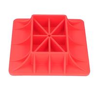 Culnflun Base de cric Tout-Terrain Robuste, Panneau de Support de cric de Levage Anti-Casse en Nylon Rouge adapté pour Accessoire d'entretien de Sauvetage de véhicule au Sol Mou