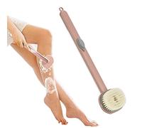 Culnflun Brosse de bain liquide à long manche, brosse de bain distributrice de savon pour épurateur de bain arrière de 36 cm, avec un design ergonomique, pour le nettoyage et le ma (rose)