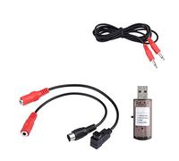Culnflun Câble de Simulateur RC 22 en 1, Flight Simulator USB, Simulateur de Vol USB d'avion RC avec Câbles Ensemble de Dispositifs de Formation, pour Realflight G7 G6 G5 Phoenix 4 E2HG