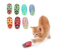 Culnflun Cat Electric Toy Mini Jouet Interactive Pet Jouant avec Batterie avec Batterie Automatique Forme Amusante pour Les Chats 7 PCS Plastique Multi-Couleurs