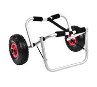 Culnflun Chariot de Transport Pliable, Diable Pliant en Aluminium, Desserte À Roulettes kayak, Max80 kg, pour Paddle Gonflable, Stand up Paddle, Planche de Surf, Activités de Plage