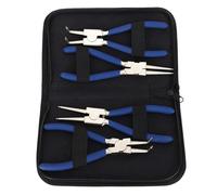 Culnflun Circlip Pliers Set, 4 Piece 175mm Internal External Snap Ring Pliers with Straight and Bent Tips Internal Reset Spring for Mechanics DIY Enthusiasts