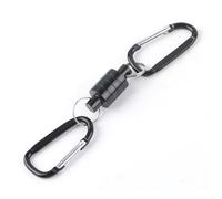 Culnflun Clip de dégagement magnétique pour Filets de pêche à la Mouche, Support de Boucle de Suspension en Acier Inoxydable avec lanière rétractable, Paquet Double (Double Boucle)