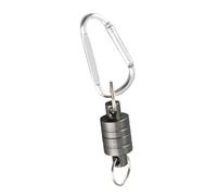 Culnflun Clip de dégagement magnétique pour Filets de pêche à la Mouche, Support de Boucle de Suspension en Acier Inoxydable avec lanière rétractable, Paquet Double (Boucle Unique)