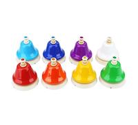Culnflun Cloches de Bureau, Cloches de Main diatoniques Arc-en-Ciel, Ensemble de Cloches de Cloche à Main colorée à 8 Notes, Jouets musicaux éducatifs pour Les Tout-Petits, Jouet i