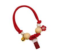 Culnflun Collier de contrôle des poux de camphre Bois Animaux Anti-puces Collier de prévention Anti-puces Confortable, Collier de contrôle des poux de Bois de camphre pour Chats (Rouge)