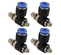 Culnflun Connecteur à soupape d'air en laiton pneumatique Connecteur d'air en laiton M5 TUBE 4 mm Od Facile Installer haute pression pour les outils de compresseur d'air noir 20pcs