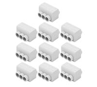 Culnflun Connecteur de fil répartiteur, connecteurs électriques 1 entrée 3 sorties pour câblage d'interrupteur de plafonnier, 60 A 400 V 0,5-6 mm², boîtier ABS en laiton à l'i