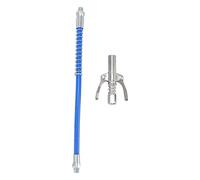 Culnflun Coupleur de pistolet à graisse, embouts de pistolet à graisse à filetage mâle G1/8", raccords de joint, raccords de buse de 10 000 PSI, tuyau de 30,5 cm, remplacement univ (Type A 9x6x1,8
