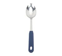 Culnflun Cuillère de service Cuillère de cuisine, trou de suspension de service en acier inoxydable, lavable au lave-vaisselle, ustensiles de cuisine durables et faciles à nettoyer (Silicone Handle)