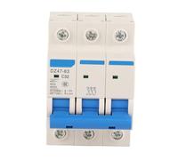 Culnflun Disjoncteur Dz47-63 3P 32A, disjoncteur de protection contre les fuites de type air 400V à haute capacité de coupure pour l'ingénierie domestique
