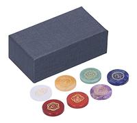 Culnflun Ensemble de 30 pierres de cristal des 7 chakras, 5 mm, pierres précieuses de guérison, symbole Reiki, pierre de poche polie pour la méditation, thérapie par les cristaux,