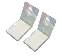 Culnflun Ensemble de papier de palette de maquillage jetable 2 pièces, avec bâtons de mélange pour le nail art et le mélange de cosmétiques, 200 feuilles de papier pour salon de be