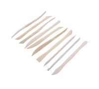 Culnflun Ensemble d'outils de modélisation en argile en bois, 10 pcs DIY Polymer Clay Sculpting Tools Kit pour les artistes artisans débutants Boxwood Design ergonomic Design Sculp