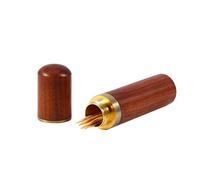 Culnflun Étui de capsule de porte-dents en bois, récipient de bac à dents portable de 3,22 pouces artisanal à la main, pour le camping en plein air Utilisation à la maison (Palissandre)