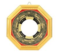 Culnflun Feng Shui Convex Convex Concave Bagua Mirror richesse Luck Home Business Outdoor Wood 13,5 cm 5.3in (Miroir concave 13,5 cm)