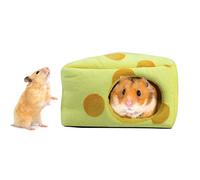 Culnflun Hamster pour Animaux de Compagnie, Fromage en Forme de Sommeil nid Chaud Hiver Lits Chauds Cave Fournitures pour Animaux de Compagnie Doux Confortable Tissu de Velours