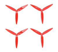Culnflun Hélice à 3 Pales, 4 Pièces 7040 FPV Hélices à Pales, Ensemble D'hélices avec 3 Pales, Vol Efficace en Polycarbonate à Trois Pales, pour Drone de Course FPV RC de 7 Pouces et 8 Pouces (Rouge)