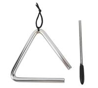 Culnflun Instrument de percussion triangulaire, percussion à main en acier inoxydable de 4 pouces, instrument d'éducation musicale pratique pour cloche de dîner musical de la petit