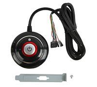 Culnflun Interrupteur d'alimentation Externe pour PC de Bureau, Coque ABS, Alimentation PC à Distance avec 2 Ports USB et Prise Audio 3,5 mm, Interrupteur Marche/arrêt pour (2 USB)