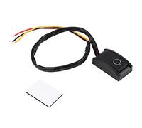 Culnflun Interrupteur de type pâte de voiture, DC 12 V 200 mA marche/arrêt, bouton collant avec lumière LED blanche, support adhésif compact, bouton de commande de remplacement pou