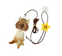 Culnflun Jouet pour Chat à Ficelle, Jouet en Plumes de Porte Suspendue, Jouet Teaser interactif rétractable élastique, avec Boule de Menthe à Chat, matériau sûr, Crochet réglable e (Chouette)