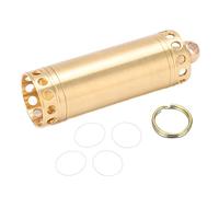 Culnflun Keychain Medicine Box Brass Portable Waterproof Medicine Storage Container for Pills Tablets Capsules