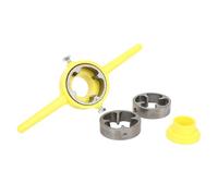 Culnflun Kit de filetage PVC PVC PVC, 1/2 "3/4" 1 "PVC Maker Maker Tool Electric Drill compatible PVC Pipe Threader Kit avec différentes tailles de matrice pour perceuse électrique