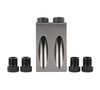 Culnflun Kit de gabarit de trou de poche, 7 pièces, localisateur de perçage pour le travail du bois, guide d'angle en aluminium durable pour la construction de meubles de bricolage