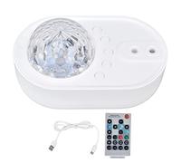 Culnflun Lampe de nuit de projection de vaisseau spatial, mini lampe colorée à connexion sans fil avec effets RVB, combinaisons de lumières intelligentes Bluetooth 10 pour fête en salle (white)