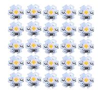 Culnflun LED Chips Lamp Beads Lighting Parts 25Pcs 5V High Power 1W 200LM Bright LED Lamp Beads for DIY Lighting Fixtures Flashlights Headlights Spotlights Aluminum Base 20x7mm (Yellow Light)