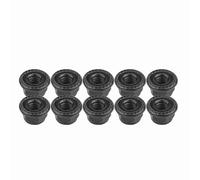 Culnflun Lock Nut Wheel RC Car 10 Pcs Universal CNC Machined Metal Wheel Lock Nut for 1/10 Scale RC Model Car Black 8mm 18g