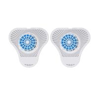 Culnflun Lot de 2 blocs déodorants triangulaires pour urinoir avec boule aromatique, déodorant et bloc de détartrage, anti-colmatage et anti-éclaboussures pour la maison, le