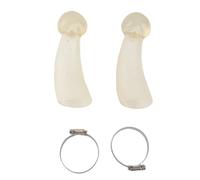 Culnflun Lot de 2 protecteurs de Corne de Vache en Silicone de Petite Taille pour chèvres, veaux, bovins, Taureau, Corne de Vache, 17 cm avec Pinces pour veaux et bovins,