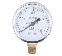 Culnflun Manomètre 1/4 NPT, Jauge Analogique avec Boîtier Inox, pour Eau Air Circuits Hydrauliques et Liquides, Classe 2.5 (0~1,6 MPa)