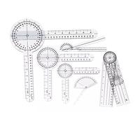Culnflun Medical Goniometer Set 6PCS Transparent Pvc Wear Angle Ruler Protractor for Orthopedics Physical Medical Measurement Tools