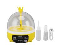 Culnflun Mini Egg Incubator Automatic Temperature Humidity Control Digital Poultry Hatching Machine with Transparent Lid for Chicken Duck Pigeon Eggs ABS Foam 7.1x5.4in (Manual Turning)